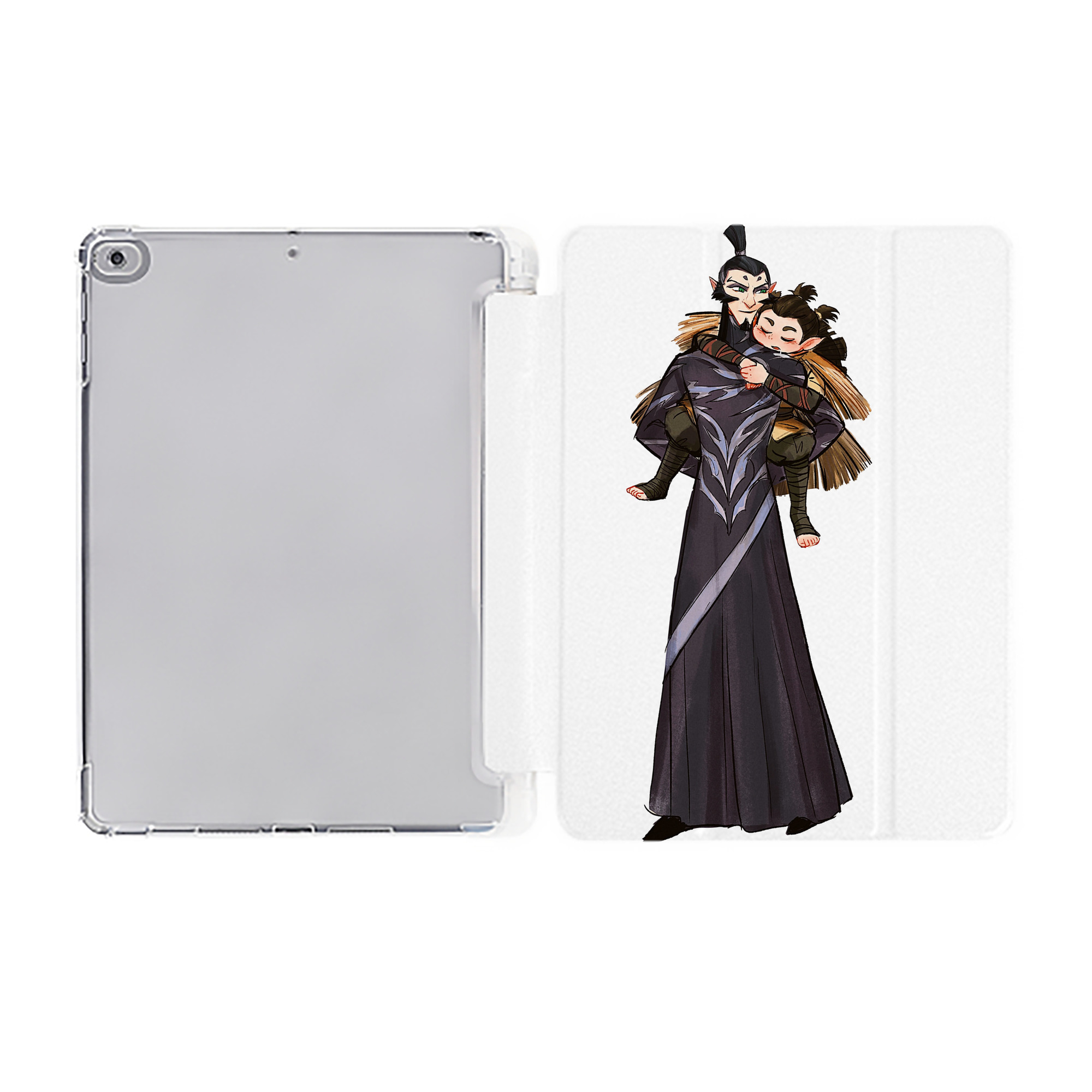 （画像用） Ne Zha 2 ナタ 魔童の大暴れ IPad ケース ペン収納付き 三つ折りスタンド PUレザー×シリコン 対応機種9.5/10.5/10.9インチ
